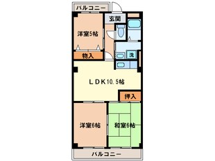 パピヨン５６５の物件間取画像